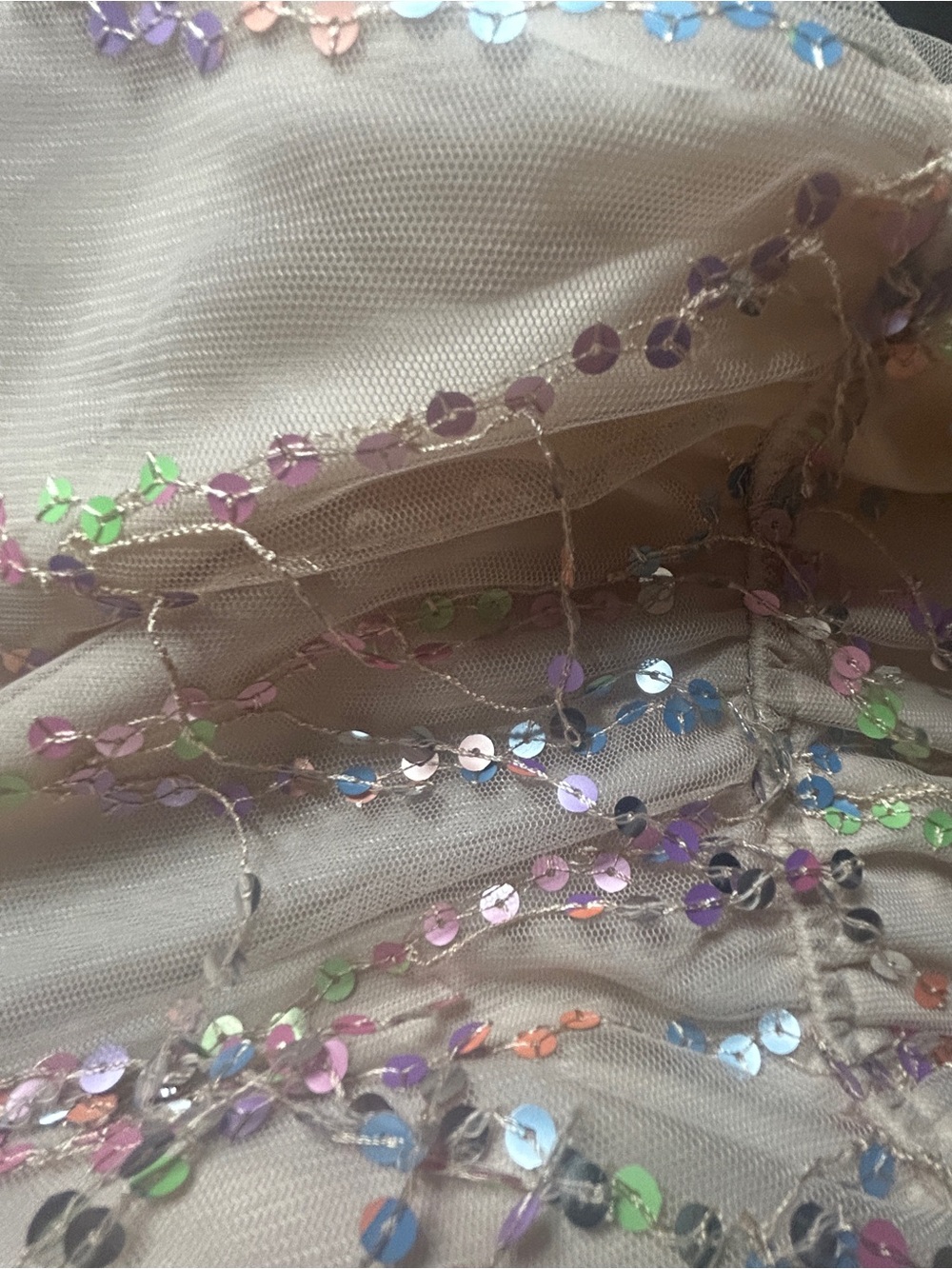 Women’s  Sequin Tulle Party Dress - Blush Pink - Picture 6 of 6